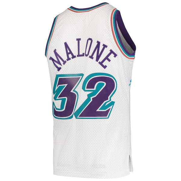 Karl Malone Utah Jazz 1996/97 Hardwood Classics Swingman Jersey - White
