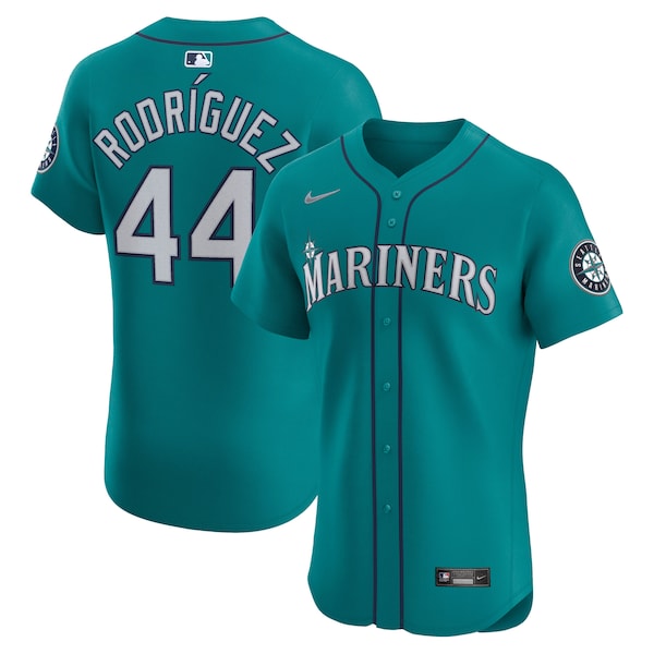 Men's Seattle Mariners Julio Rodríguez Nike Alternate Elite Jersey - Teal/White/Cream