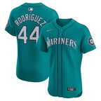 Men's Seattle Mariners Julio Rodríguez Nike Alternate Elite Jersey - Teal/White/Cream