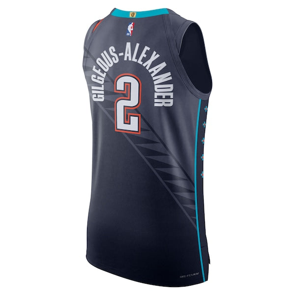 Shai Gilgeous-Alexander Oklahoma City Thunder Nike Unisex 2025/26 Authentic Jersey - City Edition - Navy
