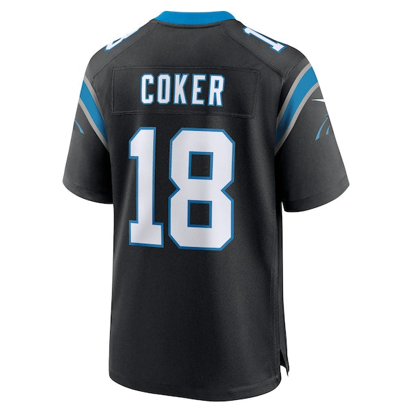 Jalen Coker Carolina Panthers Nike Team Game Jersey -  Black