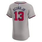 Ronald Acuña Jr. Atlanta Braves Nike Road Elite Player Jersey - Gray/Navy/White/Red