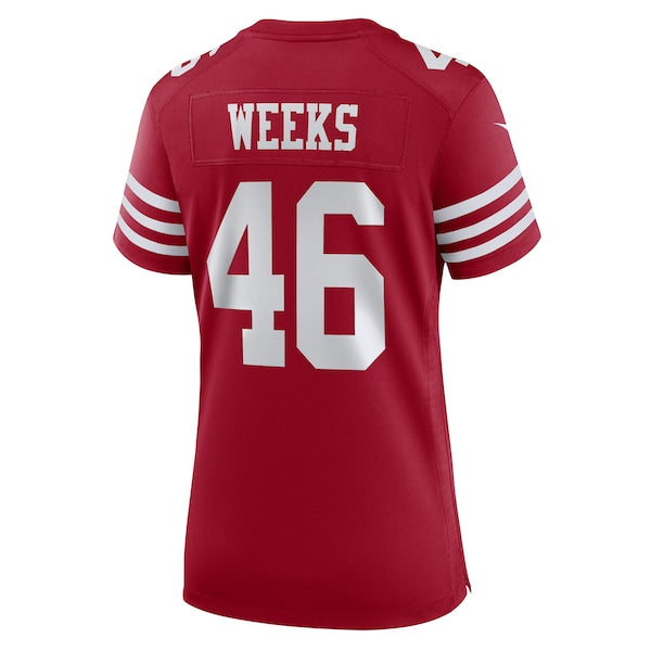 Jon Weeks San Francisco 49ers Nike Women's Team Game Jersey -  Scarlet