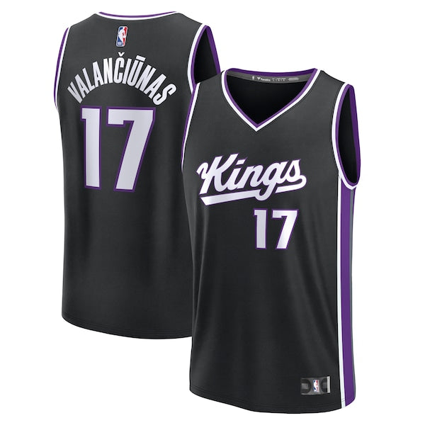 Jonas Valančiūnas Sacramento Kings  Youth Fast Break Replica Player Jersey - Black - Icon Edition
