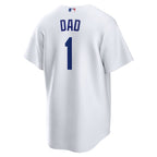 Los Angeles Dodgers Nike #1 Dad Home Replica Jersey - White