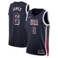 LeBron James Men's USA Basketball Nike Unisex 2024 Swingman Player Jersey - Navy