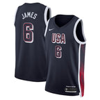 LeBron James Men's USA Basketball Nike Unisex 2024 Swingman Player Jersey - Navy