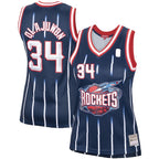Hakeem Olajuwon Houston Rockets Women's  Hardwood Classics Swingman Jersey - Navy/Red