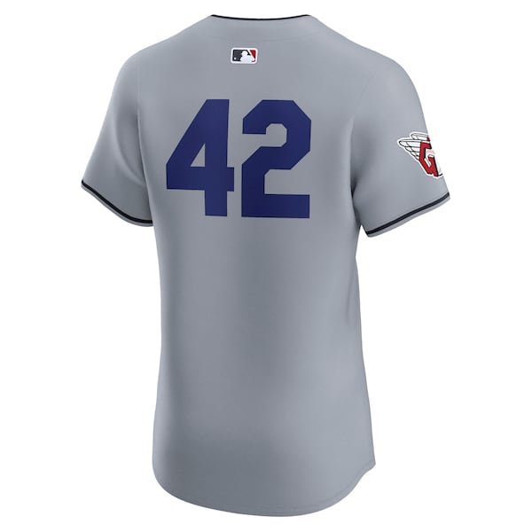 Cleveland Guardians Nike Road 2024 Jackie Robinson Day Elite Jersey - Gray