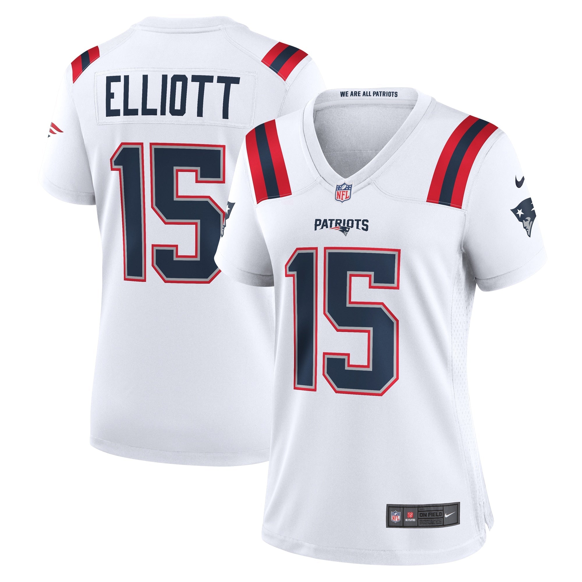 Ezekiel Elliott New England Patriots Nike Women's Alternate Game Player Jersey - Red/Navy/White