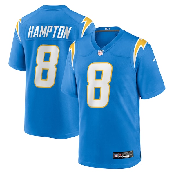 Omarion Hampton Los Angeles Chargers Nike 2025 NFL Draft First Round Pick Game Jersey - Powder Blue