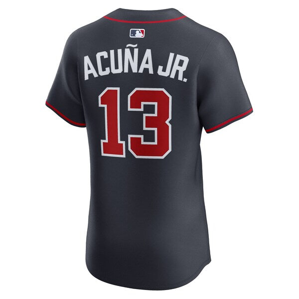 Ronald Acuña Jr. Atlanta Braves Nike Alternate Elite Jersey - Navy/White/Red
