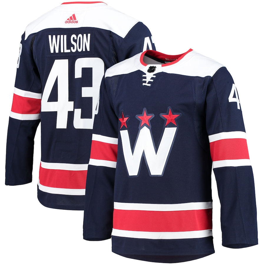 Tom Wilson Washington Capitals adidas  Primegreen Authentic Player Jersey - Red/Navy