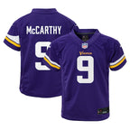 J.J. McCarthy Minnesota Vikings Nike Preschool Player Game Jersey - Purple