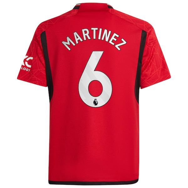 Lisandro Martínez Manchester United adidas Youth 2023/24 Home Replica Player Jersey - Red