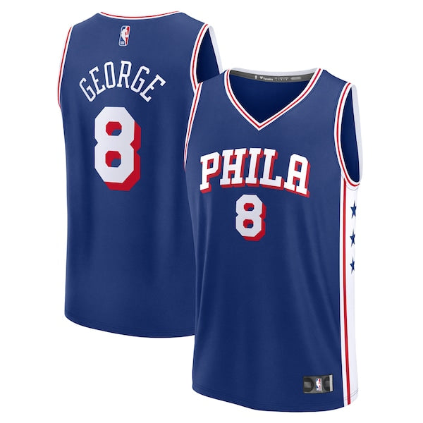 Paul George Philadelphia 76ers  Youth Fast Break Replica Player Jersey - Icon Edition - Royal