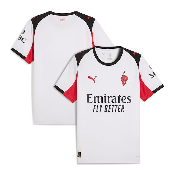 AC Milan Puma 2025/26 Away Replica Jersey - White/Red