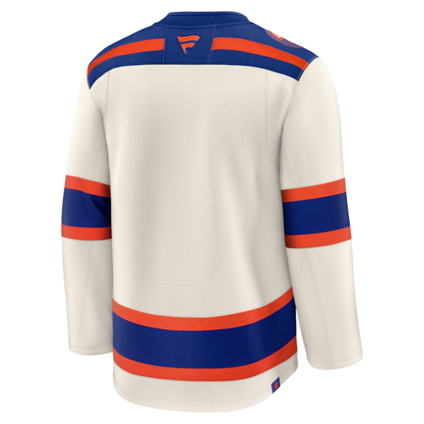 Edmonton Oilers  Alternate Premium Jersey - Light Beige/Royal/White