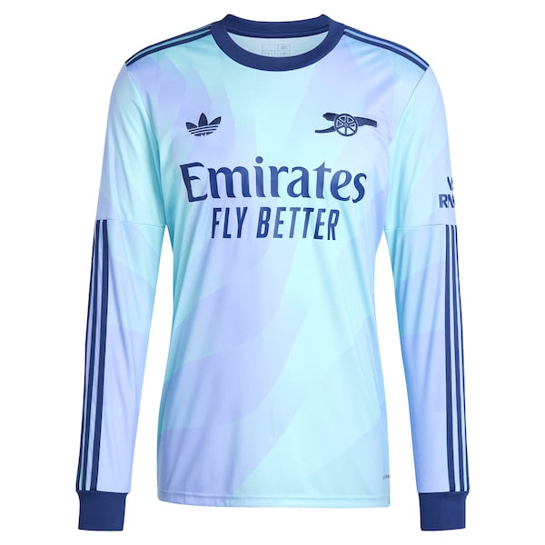 Gabriel Martinelli Arsenal adidas Originals 2024/25 Third Replica Long Sleeve Player Jersey - Aqua