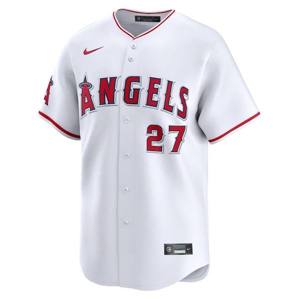 Mike Trout Los Angeles Angels Nike Home Limited Player Jersey - White/Gray