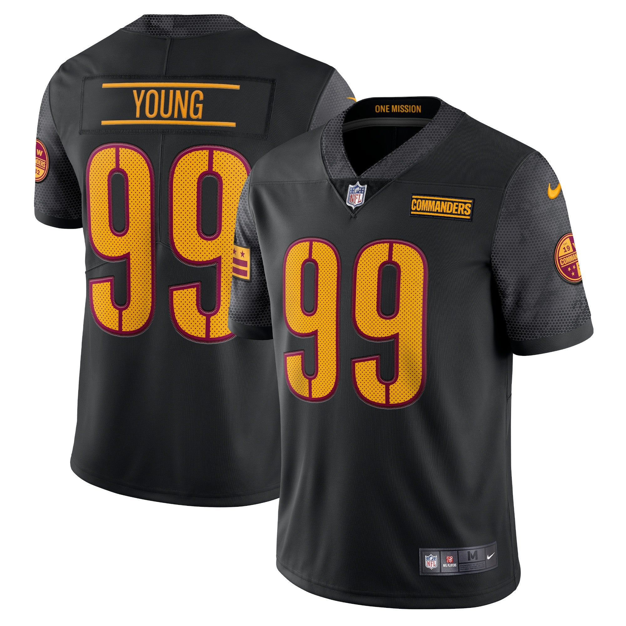 Chase Young Washington Commanders Nike Vapor Limited Jersey - Burgundy/Black/White