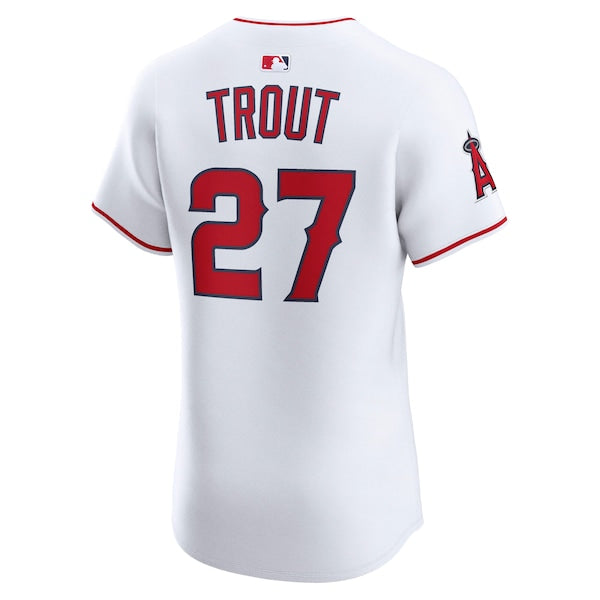 Mike Trout Los Angeles Angels Nike Home ElitePlayer  Jersey - White/Red
