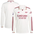 Arsenal adidas 2025/26 Third Authentic Long Sleeve Jersey - White/Blue/Red