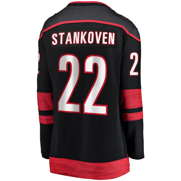 Logan Stankoven Carolina Hurricanes  Women's Home Breakaway Player Jersey - Black