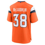 Jaleel McLaughlin Denver Broncos Nike Team Game Jersey -  Orange/Navy/White