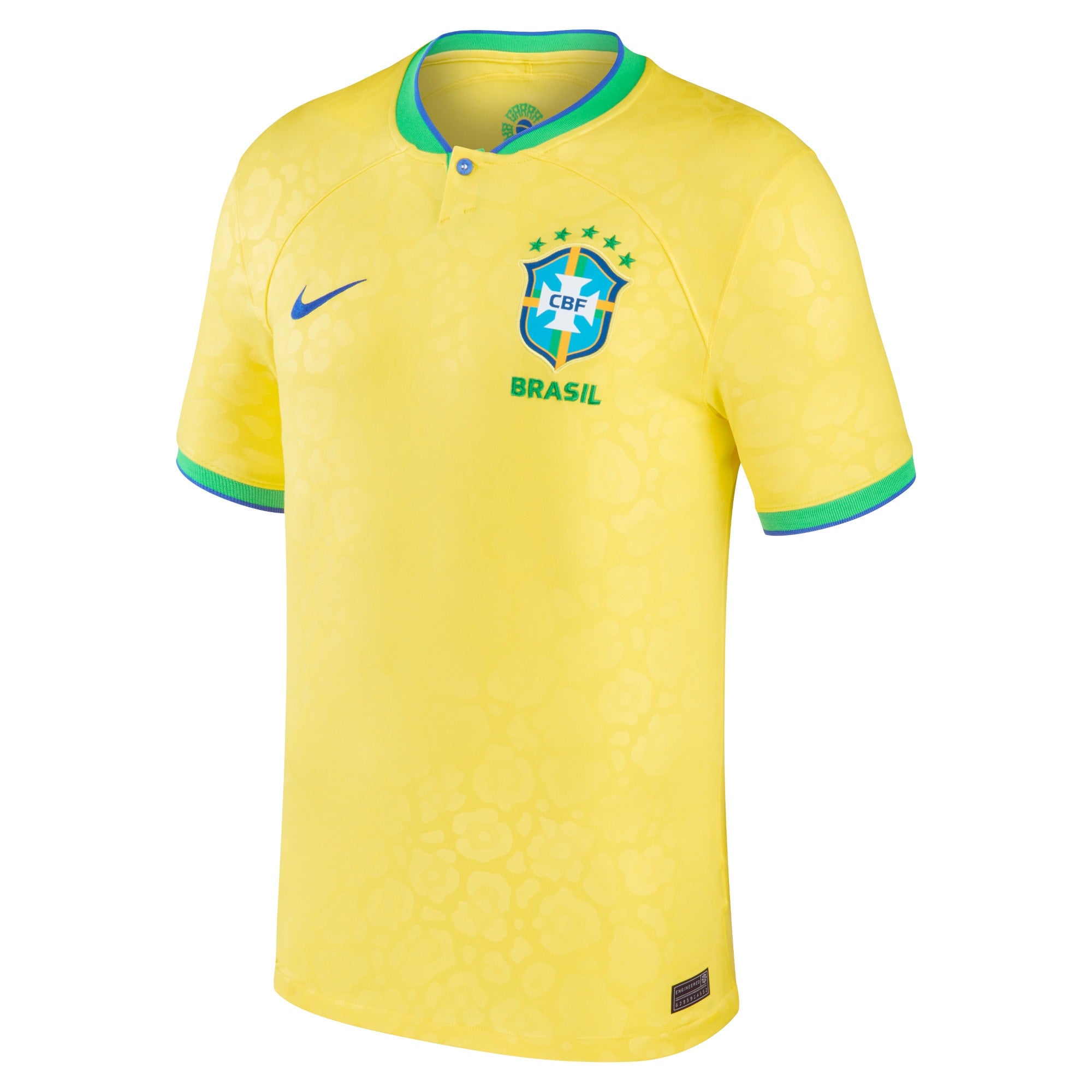 Brazil National Team Nike Youth 2022/23 Home Authentic Blank Jersey - Yellow
