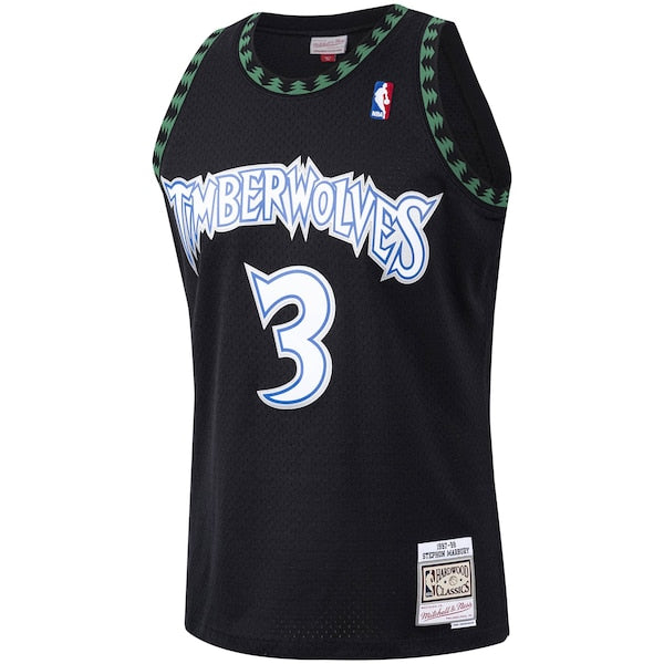 Stephon Marbury Minnesota Timberwolves 1997/98 Hardwood Classics Swingman Jersey - Black