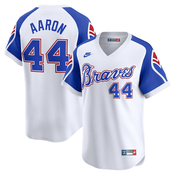 Hank Aaron Atlanta Braves Nike Throwback Cooperstown Limited Jersey - White