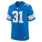 Kerby Joseph Detroit Lions Nike Team Game Jersey -  Blue
