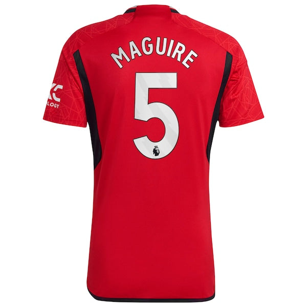 Harry Maguire Manchester United adidas 2023/24 Home Replica Player Jersey - Red/Green