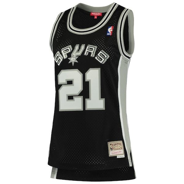 Tim Duncan San Antonio Spurs Women's 1998/99 Hardwood Classics Swingman Jersey - Black