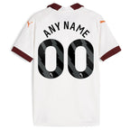 Manchester City Puma Youth 2023/24 Away Custom Replica Jersey - White