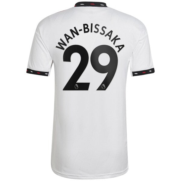 Aaron Wan-Bissaka Manchester United adidas 2022/23 Away Replica Player Jersey - White
