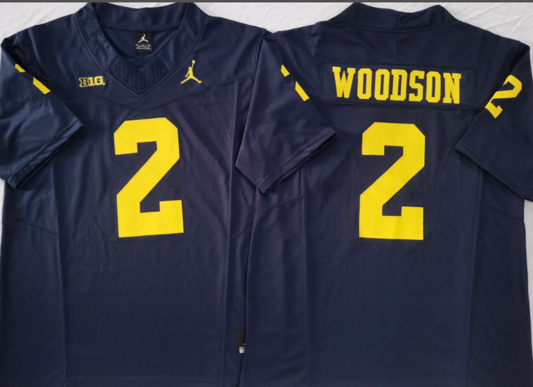 Charles Woodson  NCAA Michigan Wolverines Jordan Band Vapor Limited Jersey