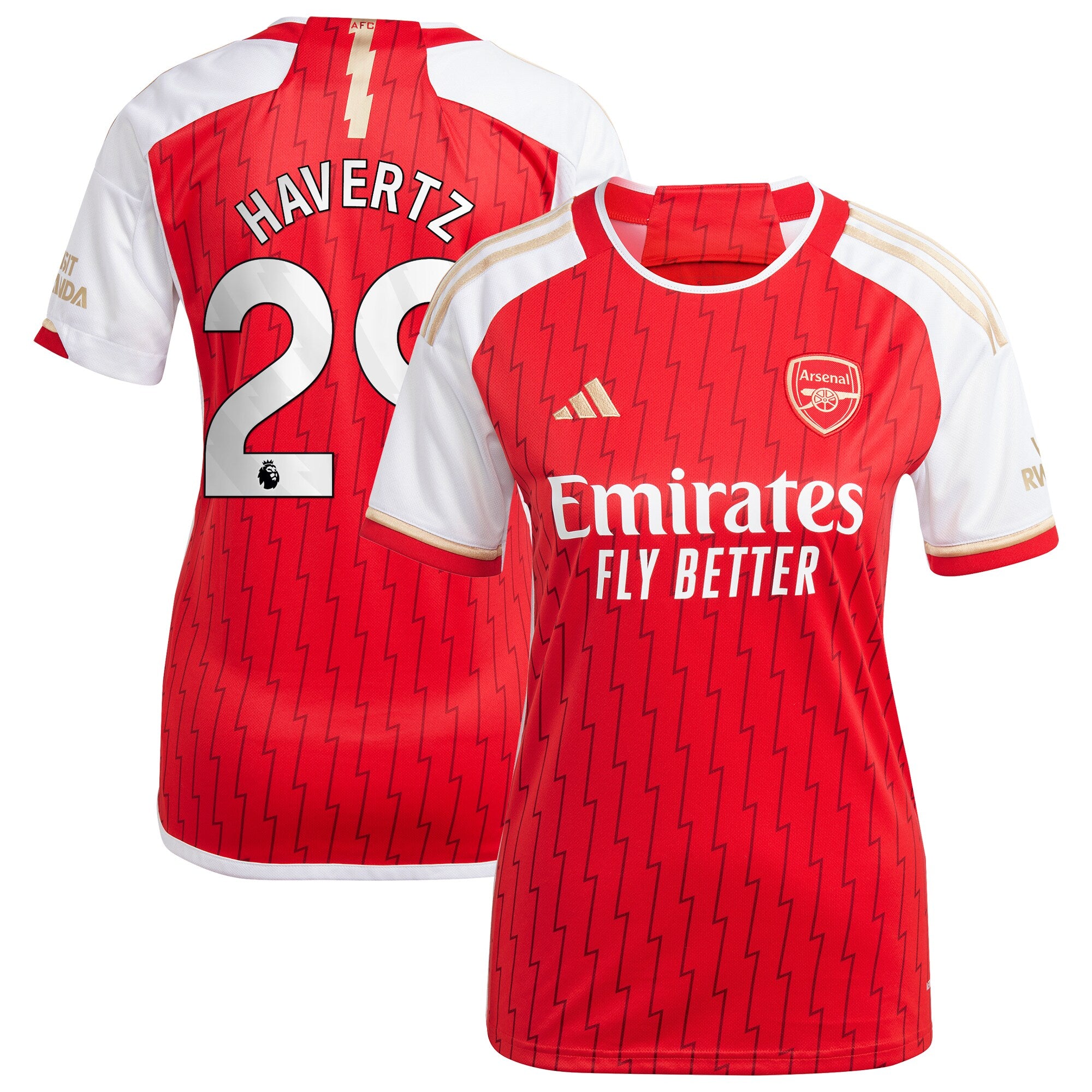 Kai Havertz Arsenal adidas Women's 2023/24 Third Replica Player Jersey - Green/Red/Yellow