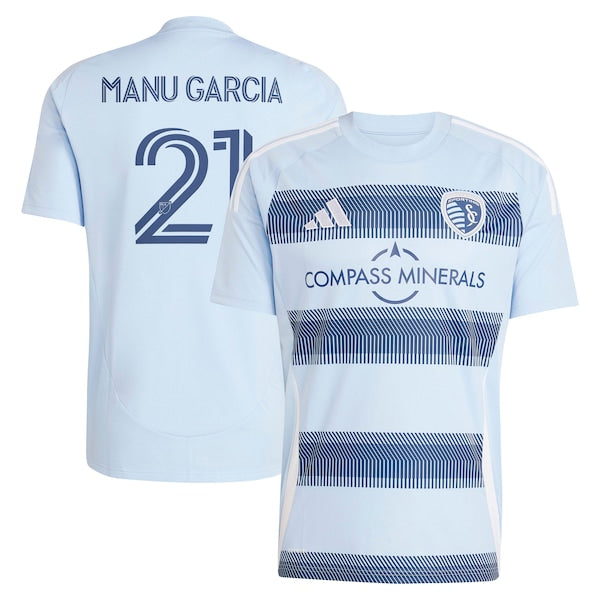 Manu Garcia Sporting Kansas City adidas 2025 One KC Replica Player Jersey - Light Blue