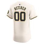 Milwaukee Brewers Nike Home Elite Pick-A-Player Retired Roster Jersey - Cream