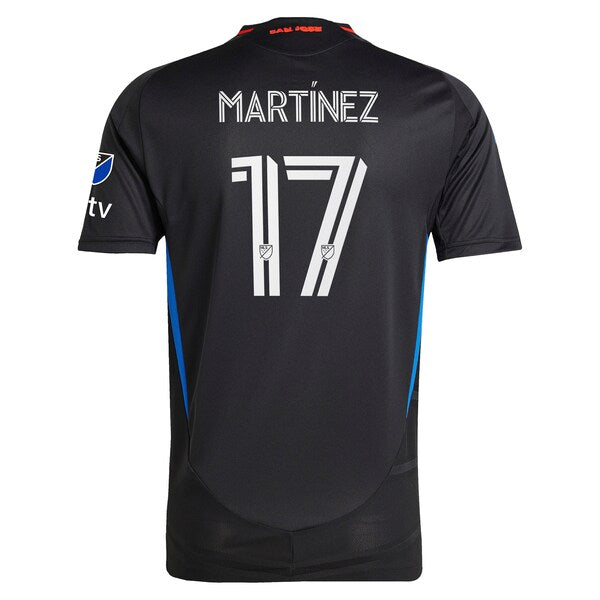 Josef Martinez San Jose Earthquakes adidas 2025 Headliner Authentic Player Jersey - Black