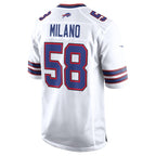Matt Milano Buffalo Bills Nike Away Game Player Jersey - White