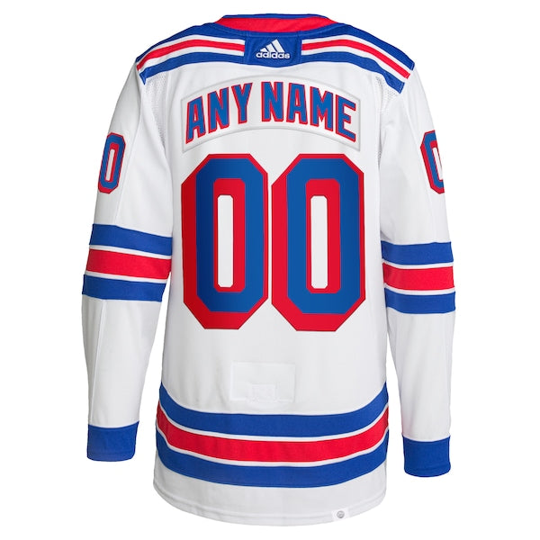New York Rangers adidas  Away  Primegreen Authentic Custom Jersey - White