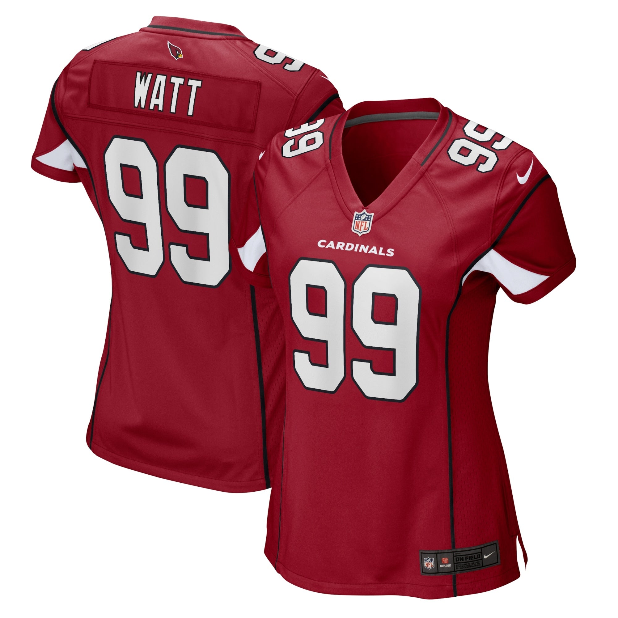 J.J. Watt Arizona Cardinals Nike Women's 2nd Alternate Game Jersey - Black/Cardinal