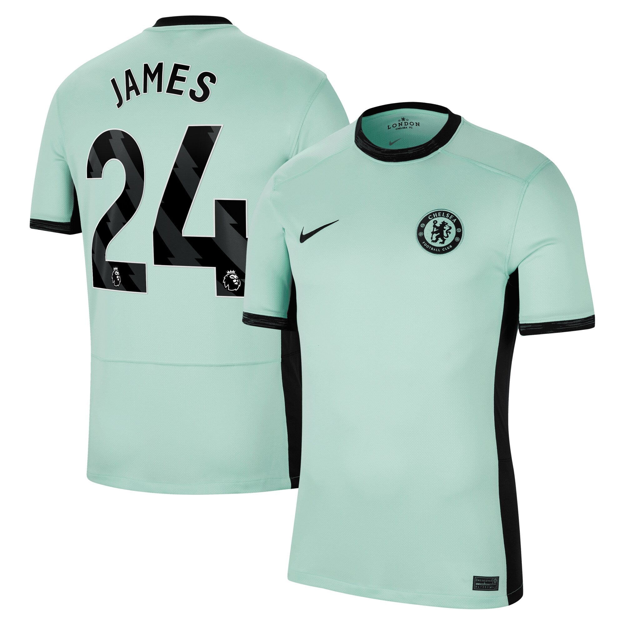 Reece James Chelsea Nike 2023/24 Away Stadium Replica Player Jersey - Navy/Blue/Mint