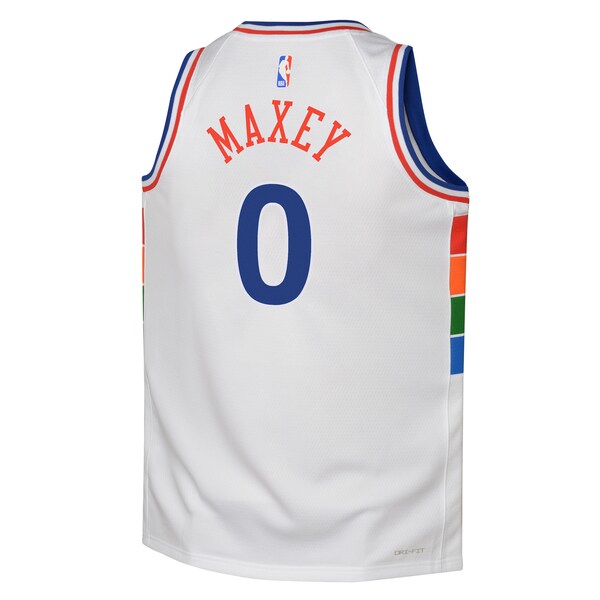Tyrese Maxey Philadelphia 76ers Nike Youth 2024/25 Swingman Player Jersey - City Edition - White