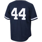 Reggie Jackson New York Yankees Cooperstown Collection Mesh Batting Practice Button-Up Jersey - Navy