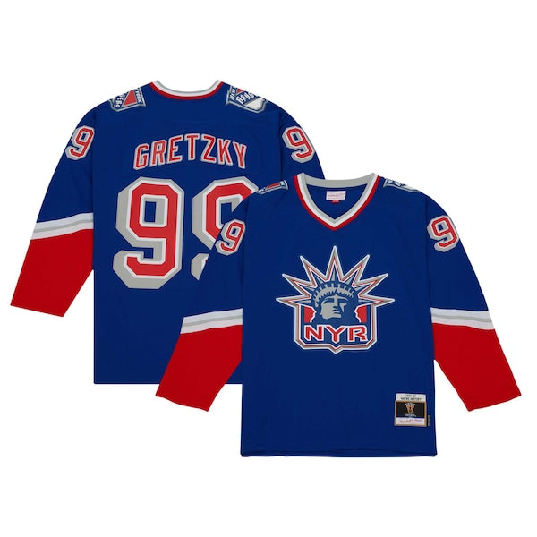 Wayne Gretzky New York Rangers  1996/97 Blue Line Player Jersey - Navy