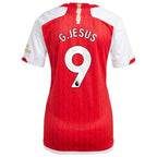 Gabriel Jesus Arsenal adidas Women's 2023/24 Home Replica Player Jersey - Red/Green/Yellow